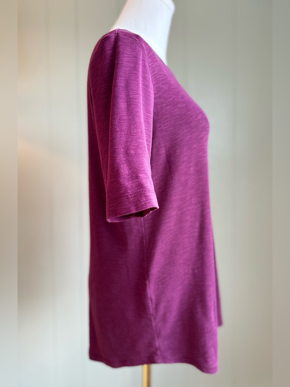 J. Jill Pima Cotton Slub Elbow Sleeve Boatneck Tee Small Fits like a Medium Soft - Picture 3 of 12